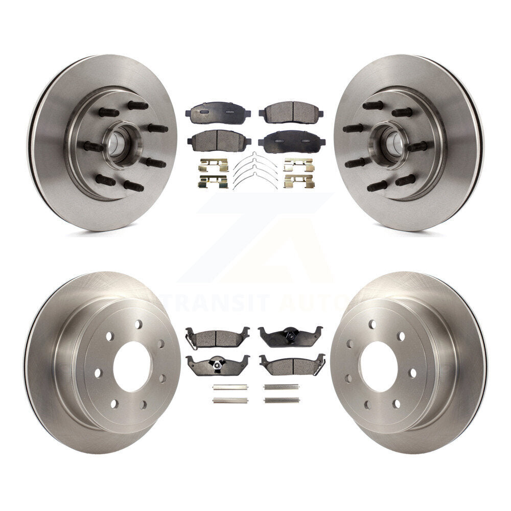 [Avant + Arrière] Kit de Disque et plaquette (céramique) de frein pour Ford F-150 Lincoln Mark LT RWD K8T-103351