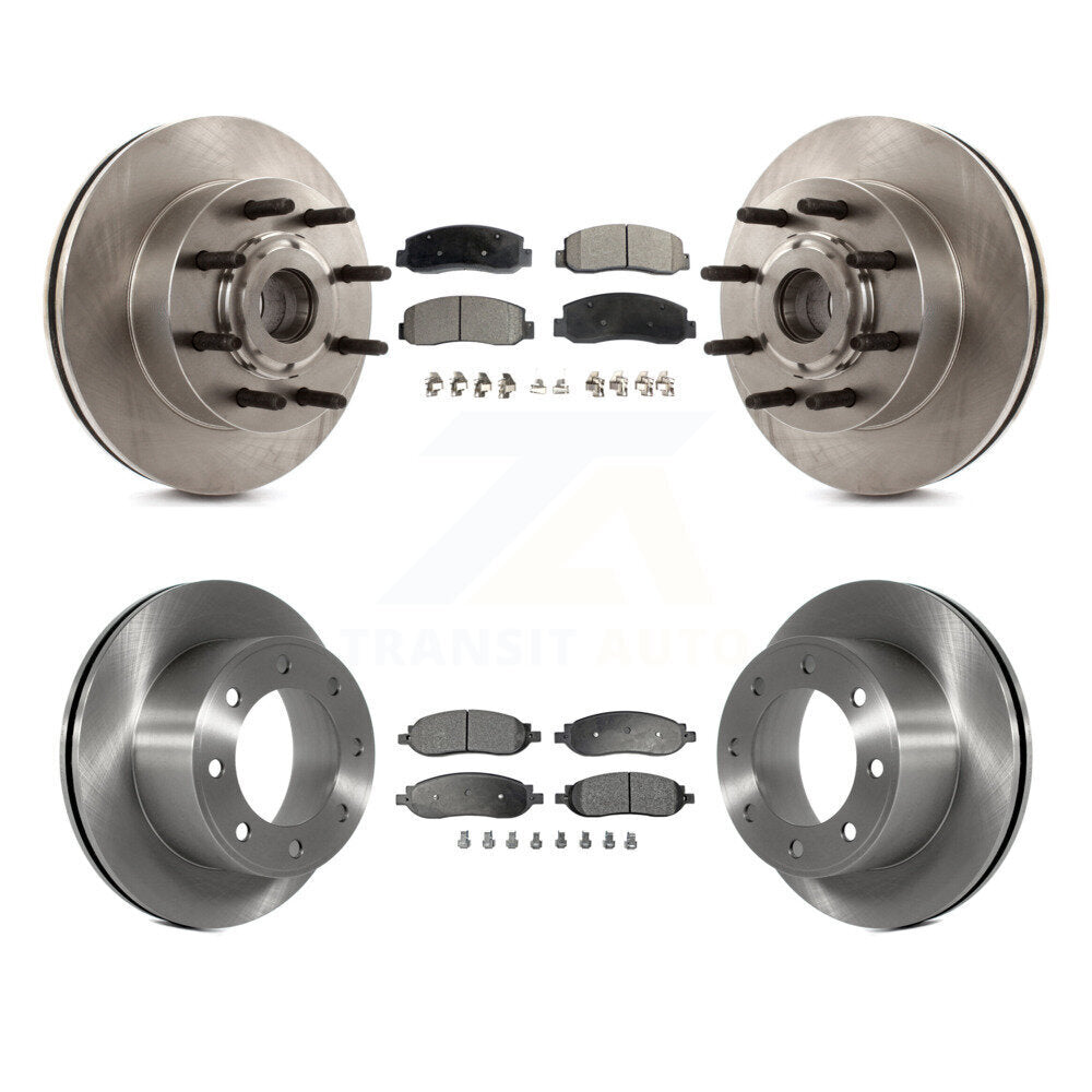 [Avant + Arrière] Kit de Disque et plaquette (céramique) de frein pour 2005-2007 Ford F-250 Super Duty F-350 RWD K8T-103353
