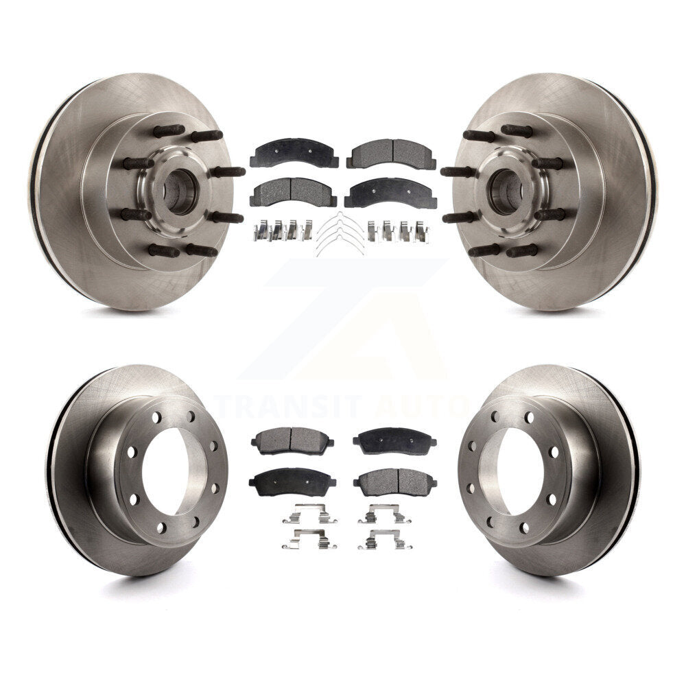 [Avant + Arrière] Kit de Disque et plaquette (céramique) de frein pour 2005 Ford Excursion RWD K8T-103354