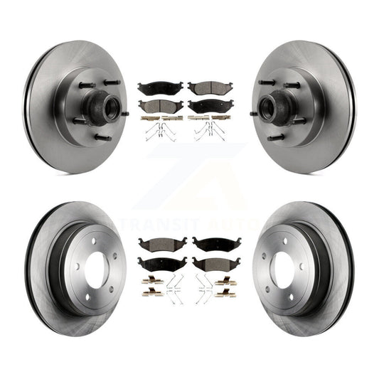 [Avant + Arrière] Kit de Disque et plaquette (céramique) de frein pour Ford E-150 Club Wagon Econoline K8T-103355