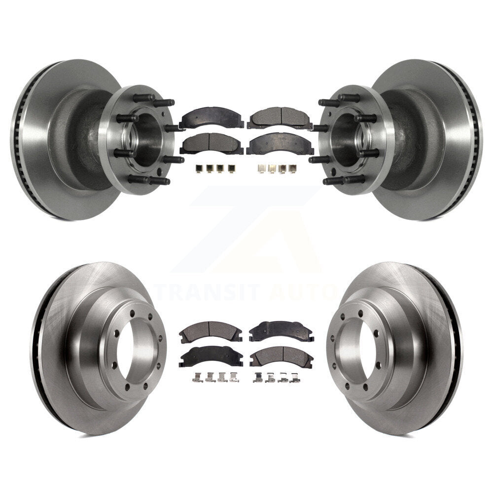 [Avant + Arrière] Kit de Disque et plaquette (céramique) de frein pour Ford E-350 Super Duty Econoline avec Dual Wheels K8T-103356