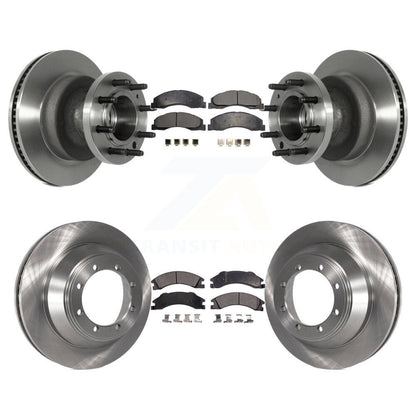 [Avant + Arrière] Kit de Disque et plaquette (céramique) de frein pour 2009-2010 Ford E-450 Super Duty DIESEL engine avec Dual Wheels K8T-103357