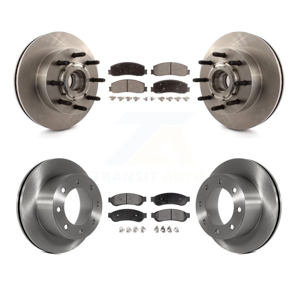 [Avant + Arrière] Kit de Disque et plaquette (céramique) de frein pour Ford F-250 Super Duty F-350 avec Single Wheels RWD K8T-103364