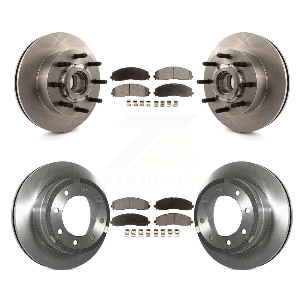 [Avant + Arrière] Kit de Disque et plaquette (céramique) de frein pour 2013 Ford F-350 Super Duty Platinum avec RWD 6.7L avec Single Wheels K8T-103365