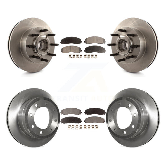 [Avant + Arrière] Kit de Disque et plaquette (céramique) de frein pour 2013 Ford F-350 Super Duty Platinum avec RWD 6.7L avec Single Wheels K8T-103365