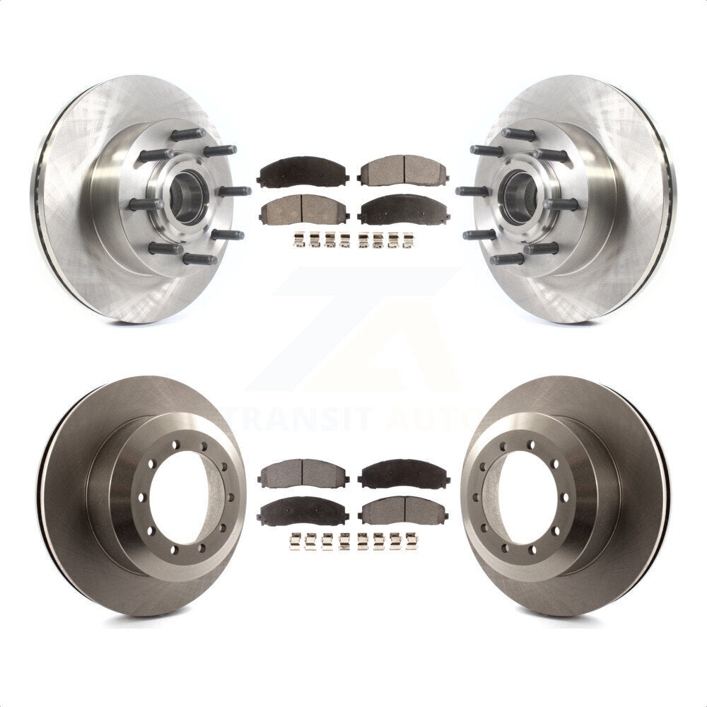 [Avant + Arrière] Kit de Disque et plaquette (céramique) de frein pour 2015-2016 Ford F-350 Super Duty Cab & Chassis avec RWD avec Single Wheels K8T-103370 par Transit Auto