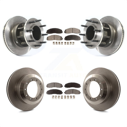 [Avant + Arrière] Kit de Disque et plaquette (céramique) de frein pour 2015-2016 Ford F-350 Super Duty Cab & Chassis avec RWD avec Dual Wheels K8T-103373 par Transit Auto