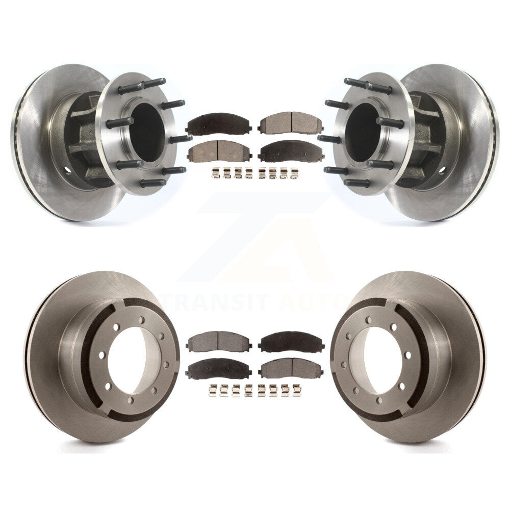 [Avant + Arrière] Kit de Disque et plaquette (céramique) de frein pour Ford F-350 Super Duty F-250 avec Dual Wheels K8T-103375