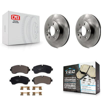[Avant] Kit de Disque et plaquette (céramique) de frein pour Sprinter 3500 Mercedes-Benz 2500 Freightliner Dodge 1500 4500 3500XD K8T-103405