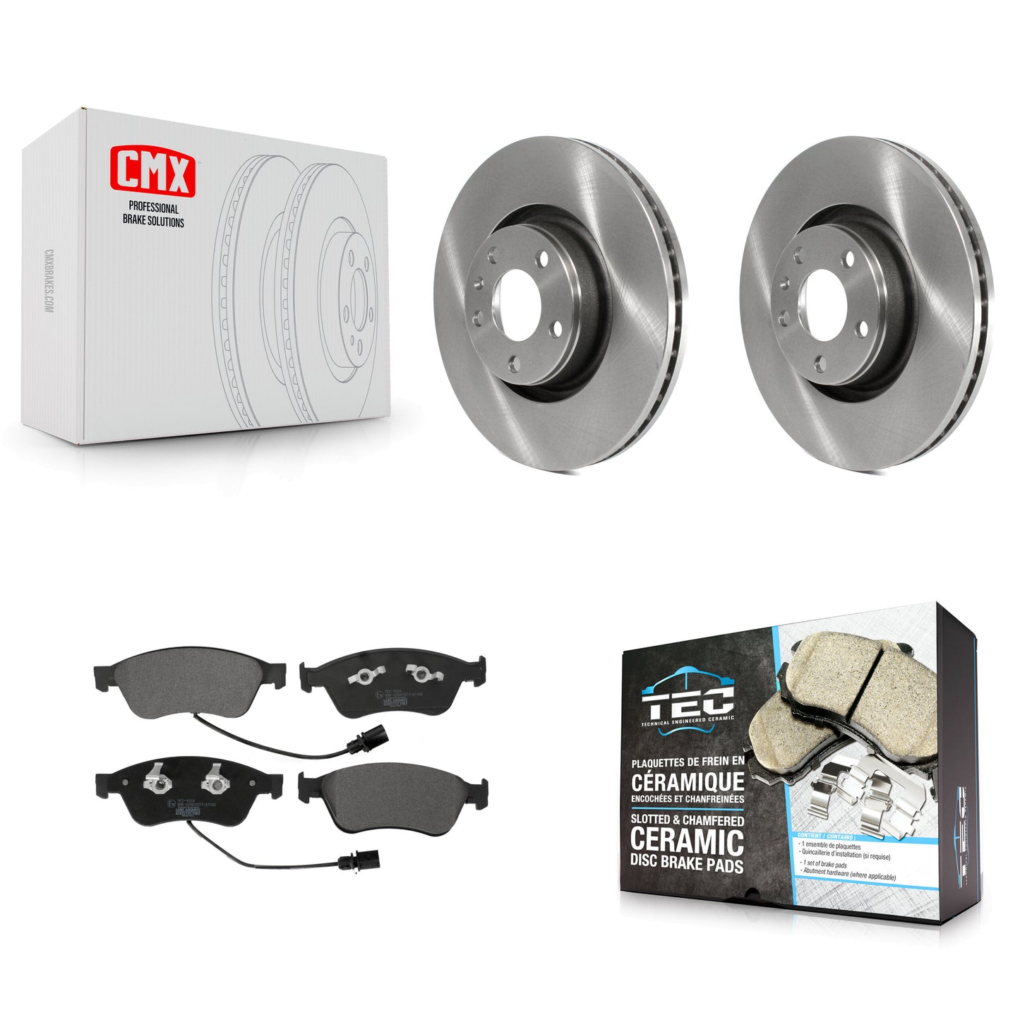 [Avant] Kit de Disque et plaquette (céramique) de frein pour 2005 Audi A8 Quattro avec 321mm Diameter Rotor K8T-103423
