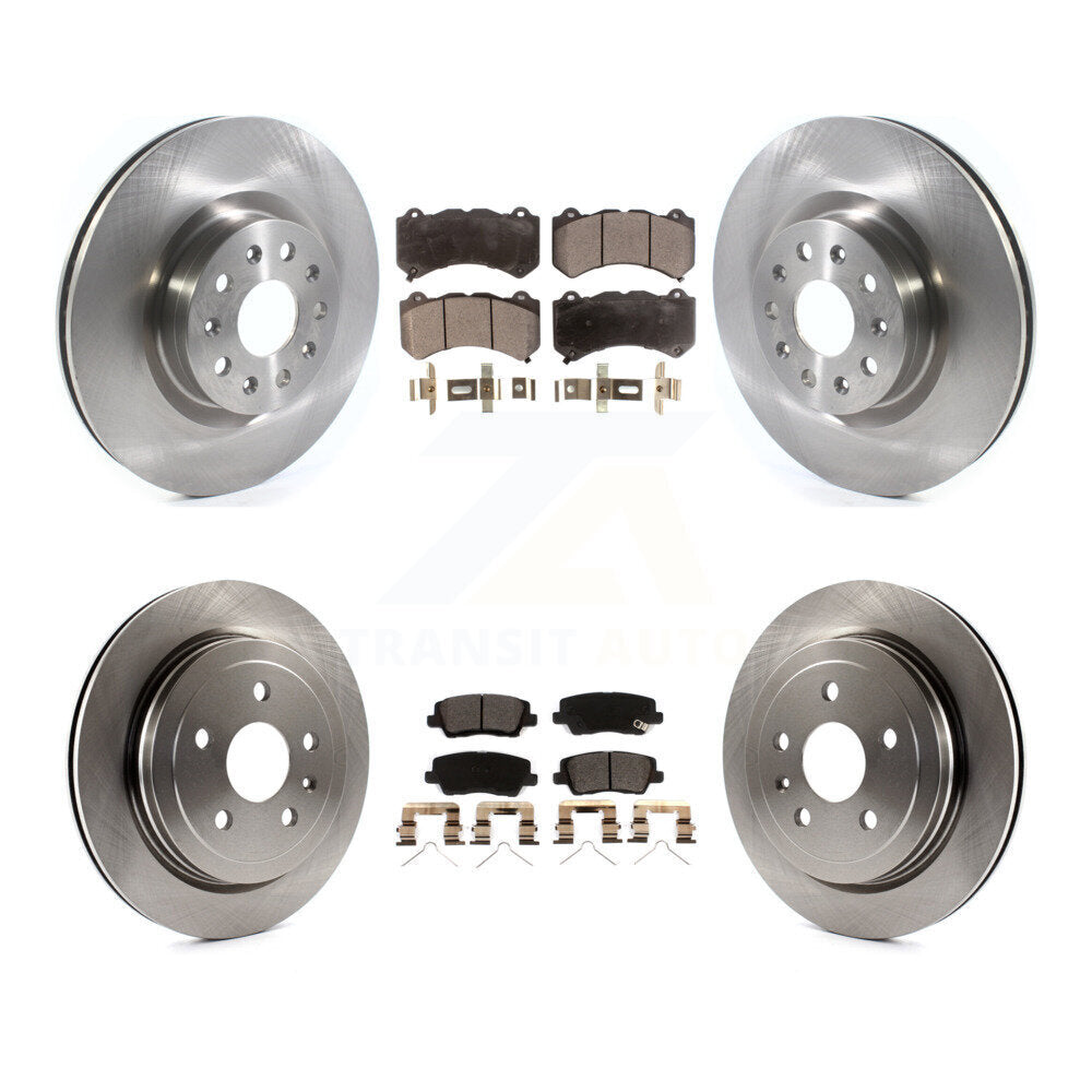 [Avant + Arrière] Kit de Disque et plaquette (céramique) de frein pour 2016 Cadillac CTS Vsport Premium avec RWD sans Performance Lining K8T-103439