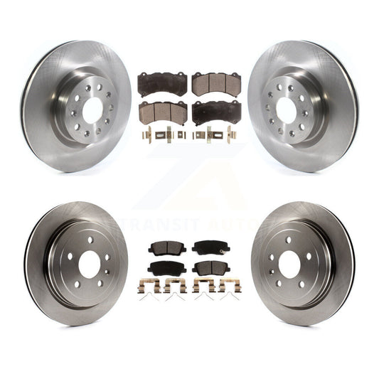 [Avant + Arrière] Kit de Disque et plaquette (céramique) de frein pour 2016 Cadillac CTS Vsport Premium avec RWD sans Performance Lining K8T-103439