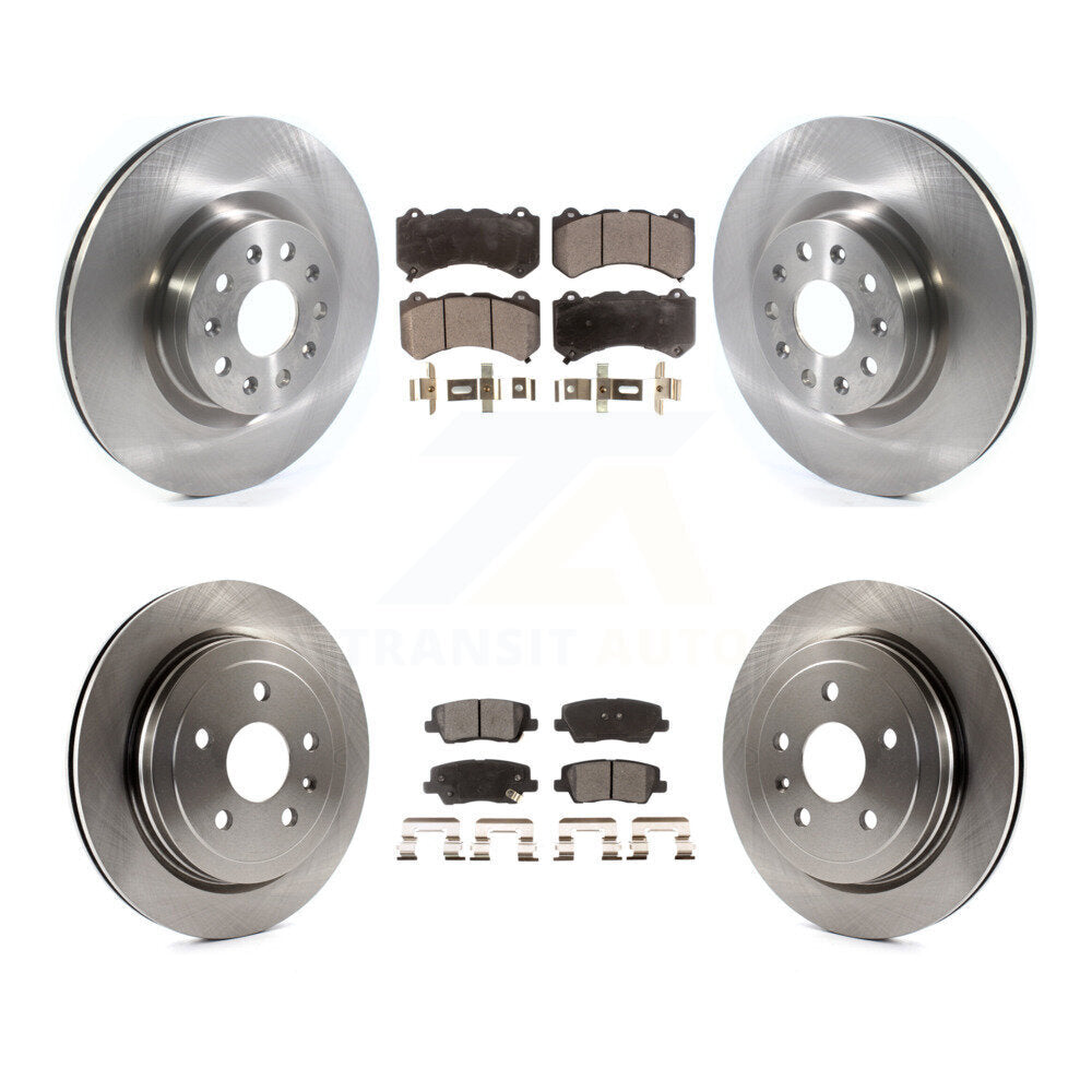 [Avant + Arrière] Kit de Disque et plaquette (céramique) de frein pour 2016 Cadillac CTS Vsport Premium avec RWD avec Performance Lining K8T-103440