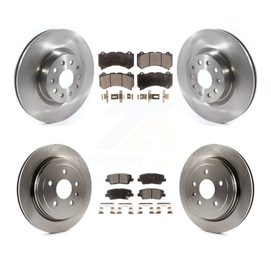 [Avant + Arrière] Kit de Disque et plaquette (céramique) de frein pour 2016 Cadillac CTS Vsport Premium avec RWD avec Performance Lining K8T-103440