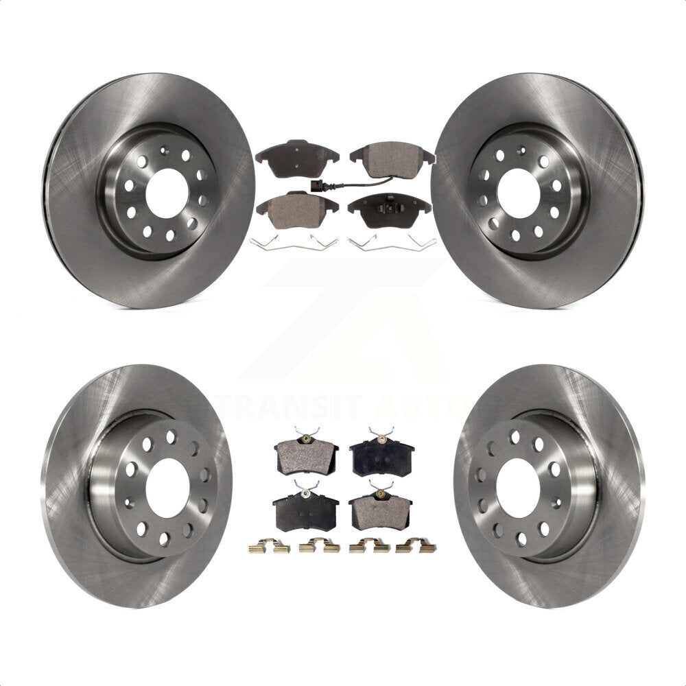 [Avant + Arrière] Kit de Disque et plaquette (céramique) de frein pour 2014 Volkswagen Beetle R-Line GSR avec 272mm Diameter Rotor K8T-103447 par Transit Auto