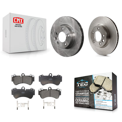 [Avant] Kit de Disque et plaquette (céramique) de frein pour Porsche Cayenne Volkswagen Touareg avec 330mm Diameter Rotor K8T-103458