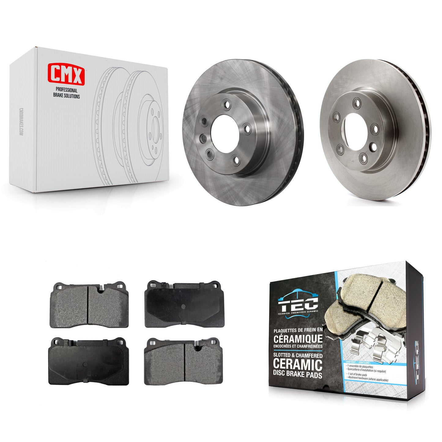 [Avant] Kit de Disque et plaquette (céramique) de frein pour 2006-2015 Volkswagen Touareg avec 330mm Diameter Rotor K8T-103459