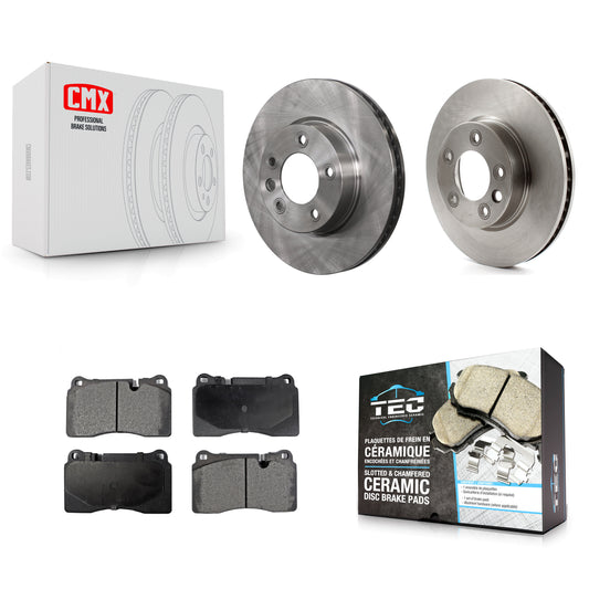 [Avant] Kit de Disque et plaquette (céramique) de frein pour 2006-2015 Volkswagen Touareg avec 330mm Diameter Rotor K8T-103459
