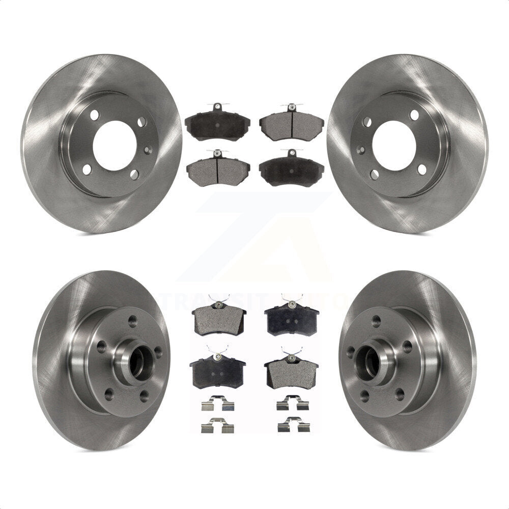 [Avant + Arrière] Kit de Disque et plaquette (céramique) de frein pour 1996 Volkswagen Golf 1.9L avec 5 Lug Wheels K8T-103467 par Transit Auto