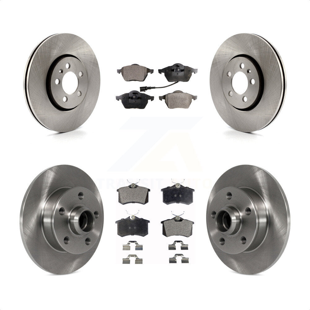 [Avant + Arrière] Kit de Disque et plaquette (céramique) de frein pour 1999 Volkswagen Golf 2.8L avec 5 Lug Wheels 7th 8th Digit Of VIN Is "1H" K8T-103470 par Transit Auto