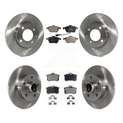 [Avant + Arrière] Kit de Disque et plaquette (céramique) de frein pour 1996-1997 Volkswagen Jetta 2.8L avec 239mm Diameter Rotor K8T-103471 par Transit Auto