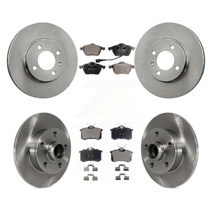[Avant + Arrière] Kit de Disque et plaquette (céramique) de frein pour 1996-1997 Volkswagen Jetta 2.8L avec 256mm Diameter Rotor K8T-103472 par Transit Auto