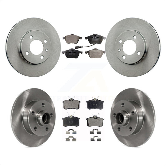[Avant + Arrière] Kit de Disque et plaquette (céramique) de frein pour 1996-1997 Volkswagen Jetta 2.8L avec 256mm Diameter Rotor K8T-103472 par Transit Auto