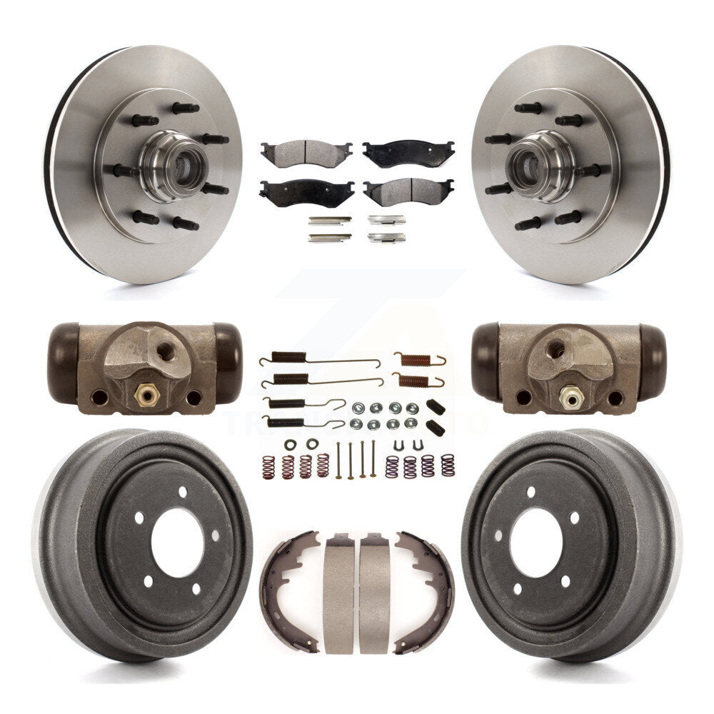 [Avant + Arrière] Kit de Disque et plaquette (céramique) de frein pour 1999 Ford F-150 RWD avec 7 Lug Wheels K8T-103475