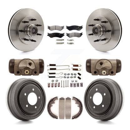 [Avant + Arrière] Kit de Disque et plaquette (céramique) de frein pour 1999 Ford F-150 RWD avec 7 Lug Wheels K8T-103475