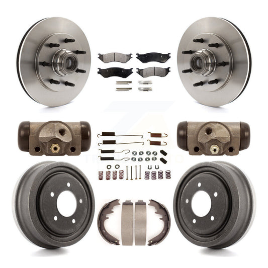 [Avant + Arrière] Kit de Disque et plaquette (céramique) de frein pour 1999 Ford F-150 RWD avec 7 Lug Wheels K8T-103475