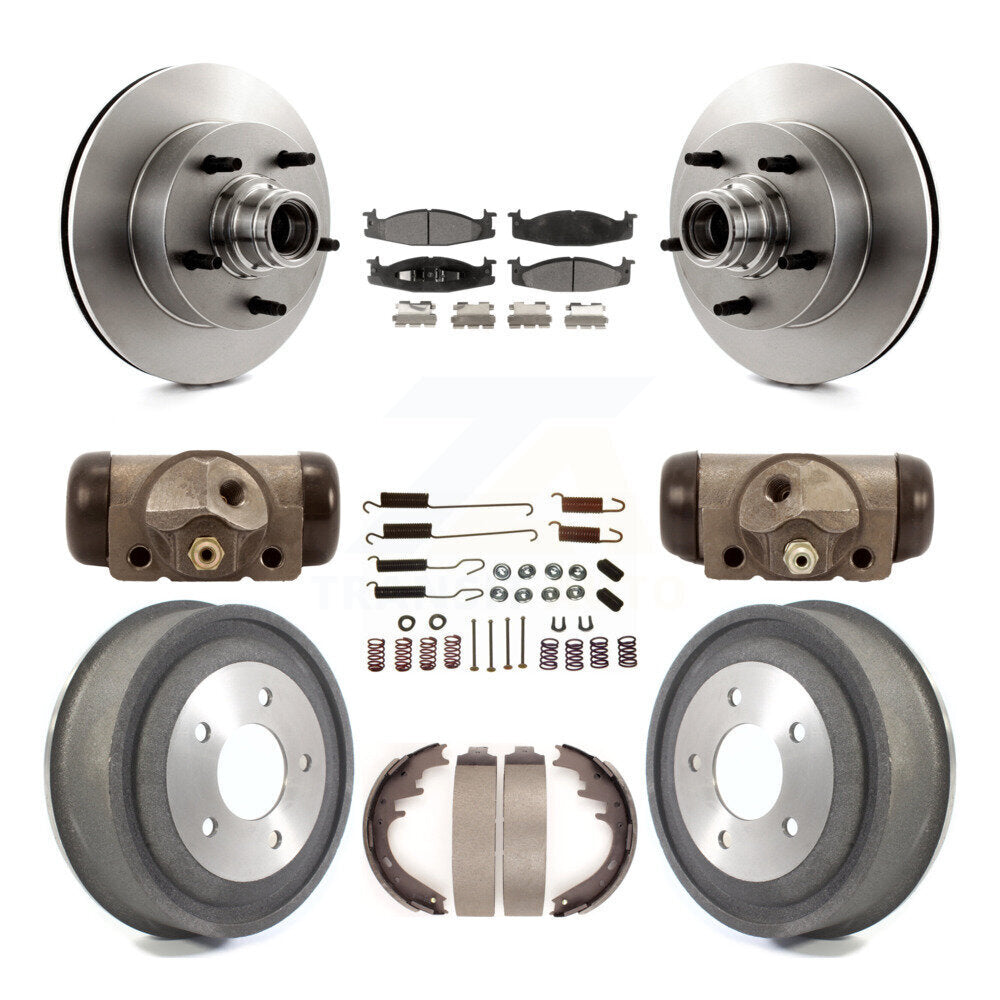 [Avant + Arrière] Kit de Disque et plaquette (céramique) de frein pour Ford E-150 Econoline Club Wagon K8T-103476
