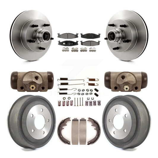 [Avant + Arrière] Kit de Disque et plaquette (céramique) de frein pour Ford E-150 Econoline Club Wagon K8T-103476