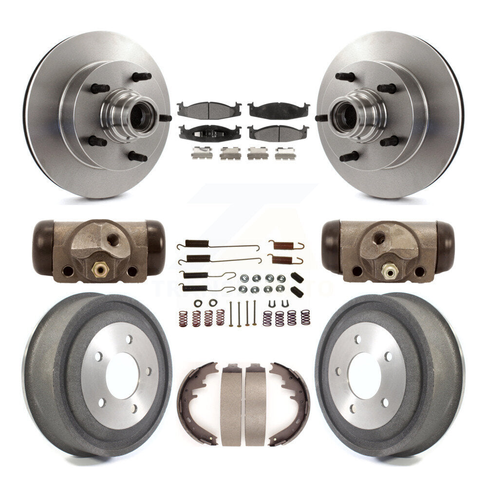 [Avant + Arrière] Kit de Disque et plaquette (céramique) de frein pour 2000-2001 Ford E-150 Econoline 2-Wheel ABS K8T-103477