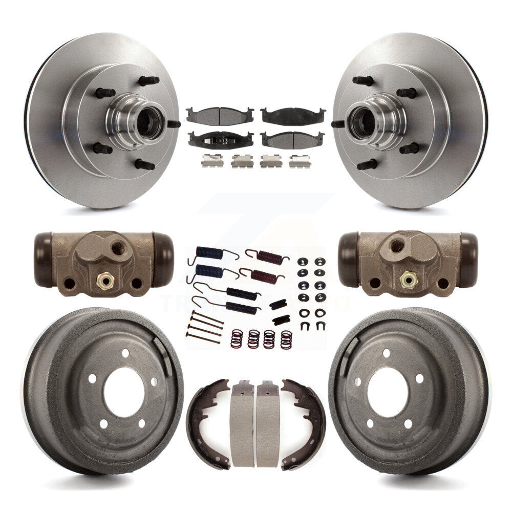 [Avant + Arrière] Kit de Disque et plaquette (céramique) de frein pour Ford F-150 E-150 Econoline 15/16" Bore K8T-103479