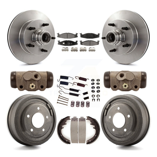 [Avant + Arrière] Kit de Disque et plaquette (céramique) de frein pour Ford F-150 E-150 Econoline 15/16" Bore K8T-103479