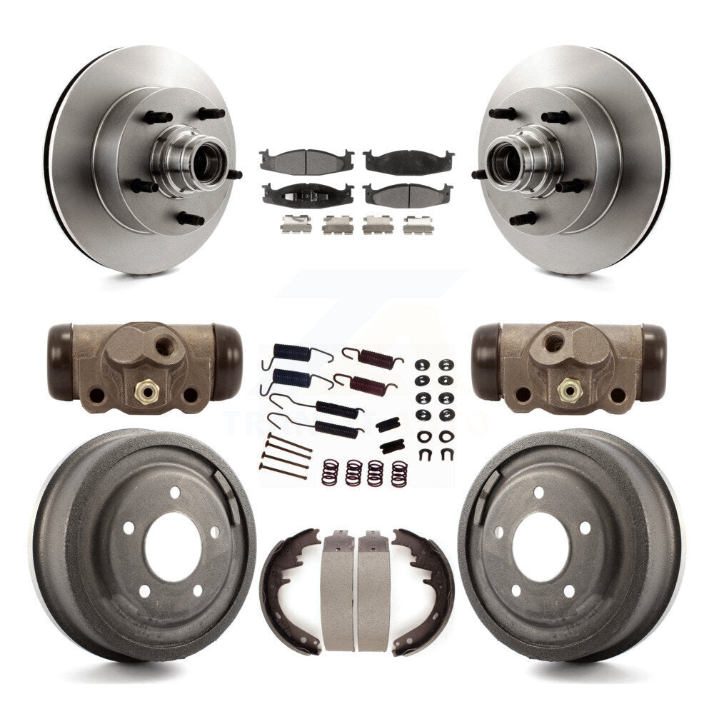[Avant + Arrière] Kit de Disque et plaquette (céramique) de frein pour Ford E-150 Econoline Club Wagon 15/16" Bore K8T-103480