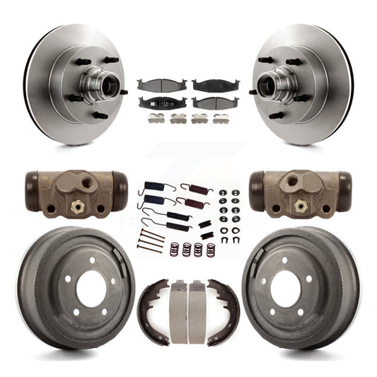 [Avant + Arrière] Kit de Disque et plaquette (céramique) de frein pour Ford E-150 Econoline Club Wagon 15/16" Bore K8T-103480
