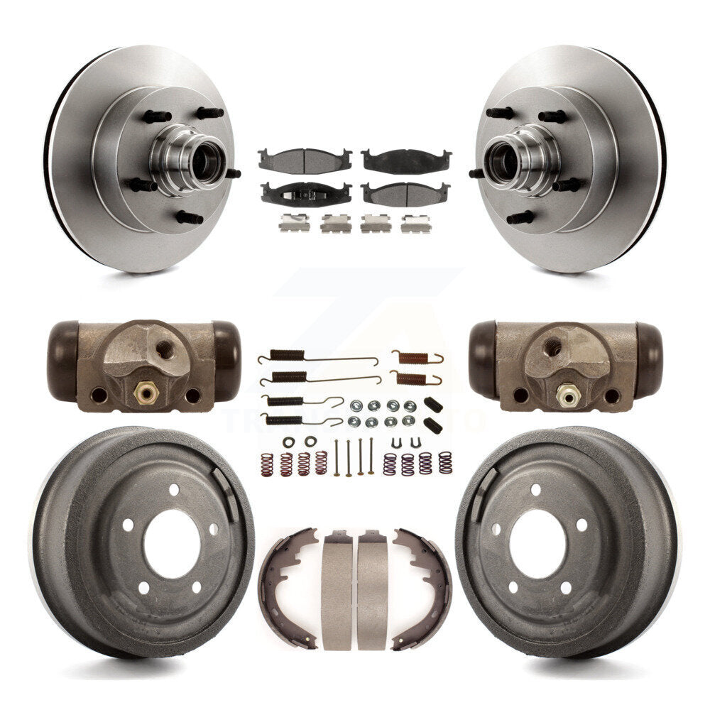 [Avant + Arrière] Kit de Disque et plaquette (céramique) de frein pour Ford E-150 Econoline Club Wagon K8T-103481