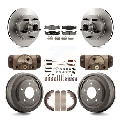 [Avant + Arrière] Kit de Disque et plaquette (céramique) de frein pour Ford E-150 Econoline Club Wagon K8T-103481