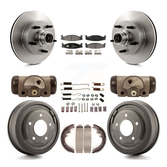 [Avant + Arrière] Kit de Disque et plaquette (céramique) de frein pour Ford E-150 Econoline Club Wagon K8T-103481