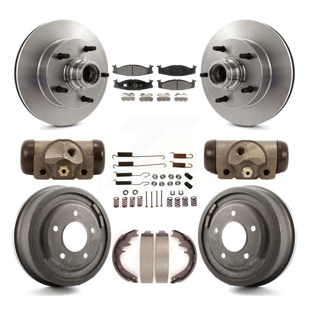 [Avant + Arrière] Kit de Disque et plaquette (céramique) de frein pour Ford E-150 Econoline 2-Wheel ABS K8T-103482