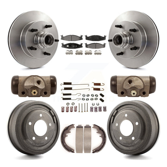 [Avant + Arrière] Kit de Disque et plaquette (céramique) de frein pour Ford E-150 Econoline 2-Wheel ABS K8T-103482