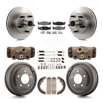 [Avant + Arrière] Kit de Disque et plaquette (céramique) de frein pour 1997 Ford E-150 Econoline Club Wagon 15/16" Bore K8T-103483