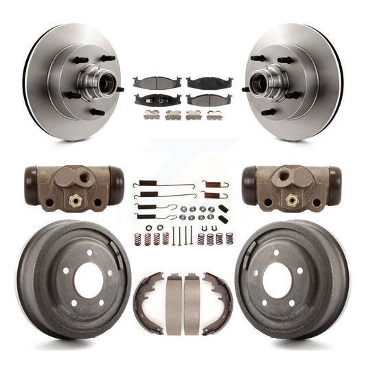 [Avant + Arrière] Kit de Disque et plaquette (céramique) de frein pour 1997 Ford E-150 Econoline Club Wagon 15/16" Bore K8T-103483