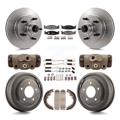 [Avant + Arrière] Kit de Disque et plaquette (céramique) de frein pour 1997 Ford E-150 Econoline 2-Wheel ABS 15 16" Bore K8T-103484