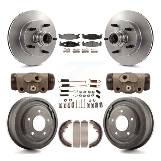[Avant + Arrière] Kit de Disque et plaquette (céramique) de frein pour 1997 Ford E-150 Econoline 2-Wheel ABS 15 16" Bore K8T-103484