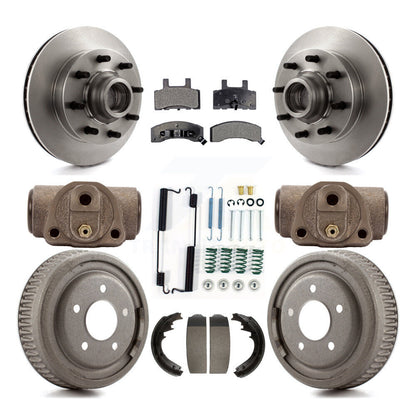 [Avant + Arrière] Kit de Disque et plaquette (céramique) de frein pour 1997 Chevrolet C1500 Suburban DIESEL engine avec 10" Diameter K8T-103486