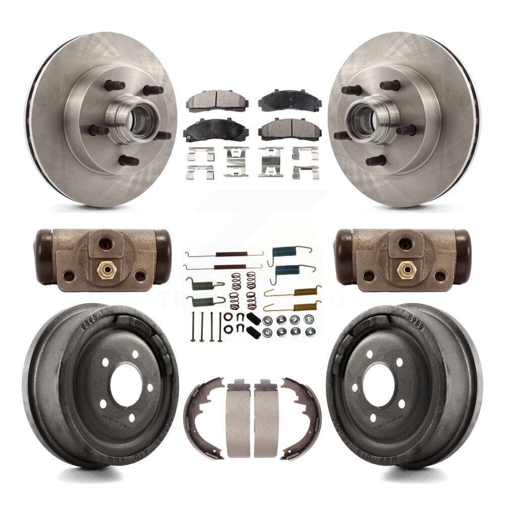 [Avant + Arrière] Kit de Disque et plaquette (céramique) de frein pour 1998-1999 Mazda B4000 RWD avec 4-Wheel ABS avec 10" Diameter K8T-103494