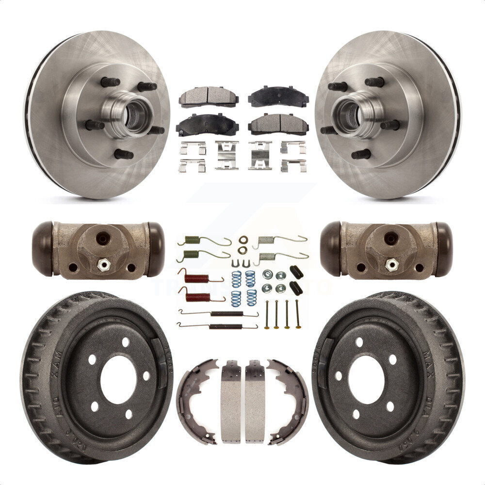[Avant + Arrière] Kit de Disque et plaquette (céramique) de frein pour 1998-1999 Mazda B4000 RWD avec 4-Wheel ABS avec 9" Diameter K8T-103495 par Transit Auto