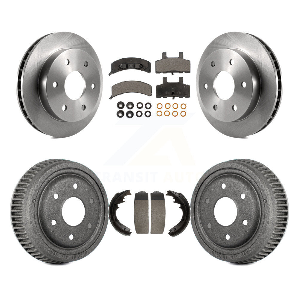 [Avant + Arrière] Kit de Disque et plaquette (céramique) de frein pour 1995-1997 GMC Yukon 2 doors avec 4WD GAS engine avec 11" Diameter K8T-103509